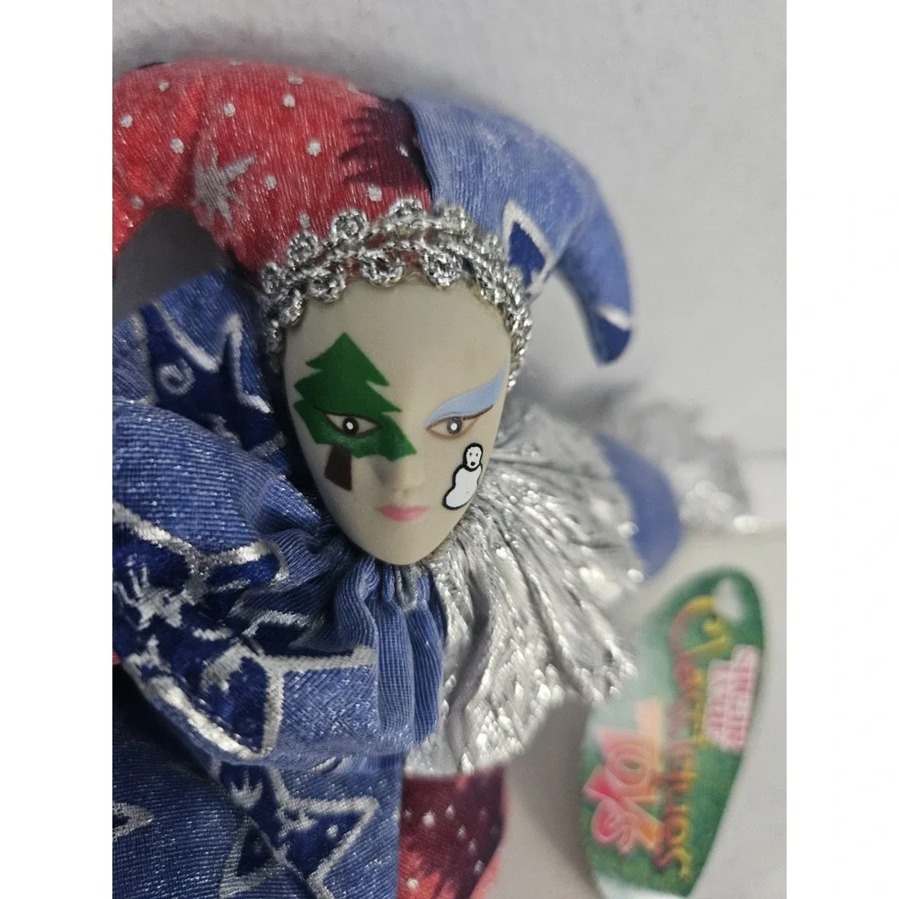 Sugar Loaf Classiques Harlequin Jester‎ Christmas Dolls - Set Of 2